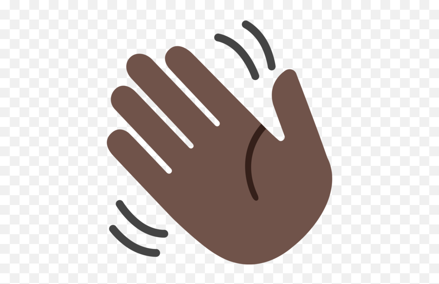 Dark Skin Tone Emoji - Wave Hand Emoji,Hand Wave Emoji