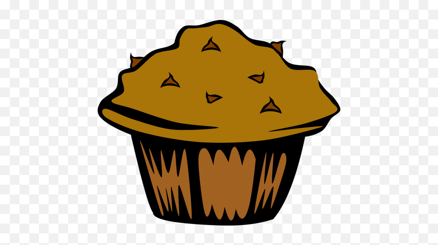 Vector Image Of Chocolate Muffin - Muffin Clip Art Emoji,Emoji Ice Cream Cake