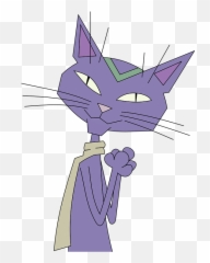 Free Violet Purple Vectors - Cartoon Network Purple Cat Emoji,Eggplant Emoticon