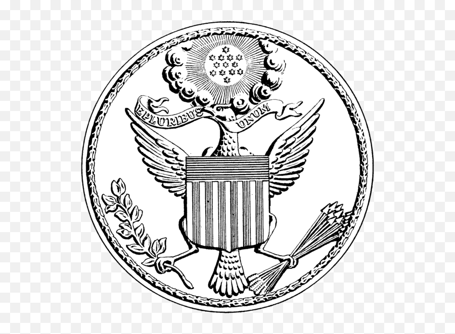 Us Great Seal 1782 Drawing - Symbol For American Civil War Emoji,Note Emoji