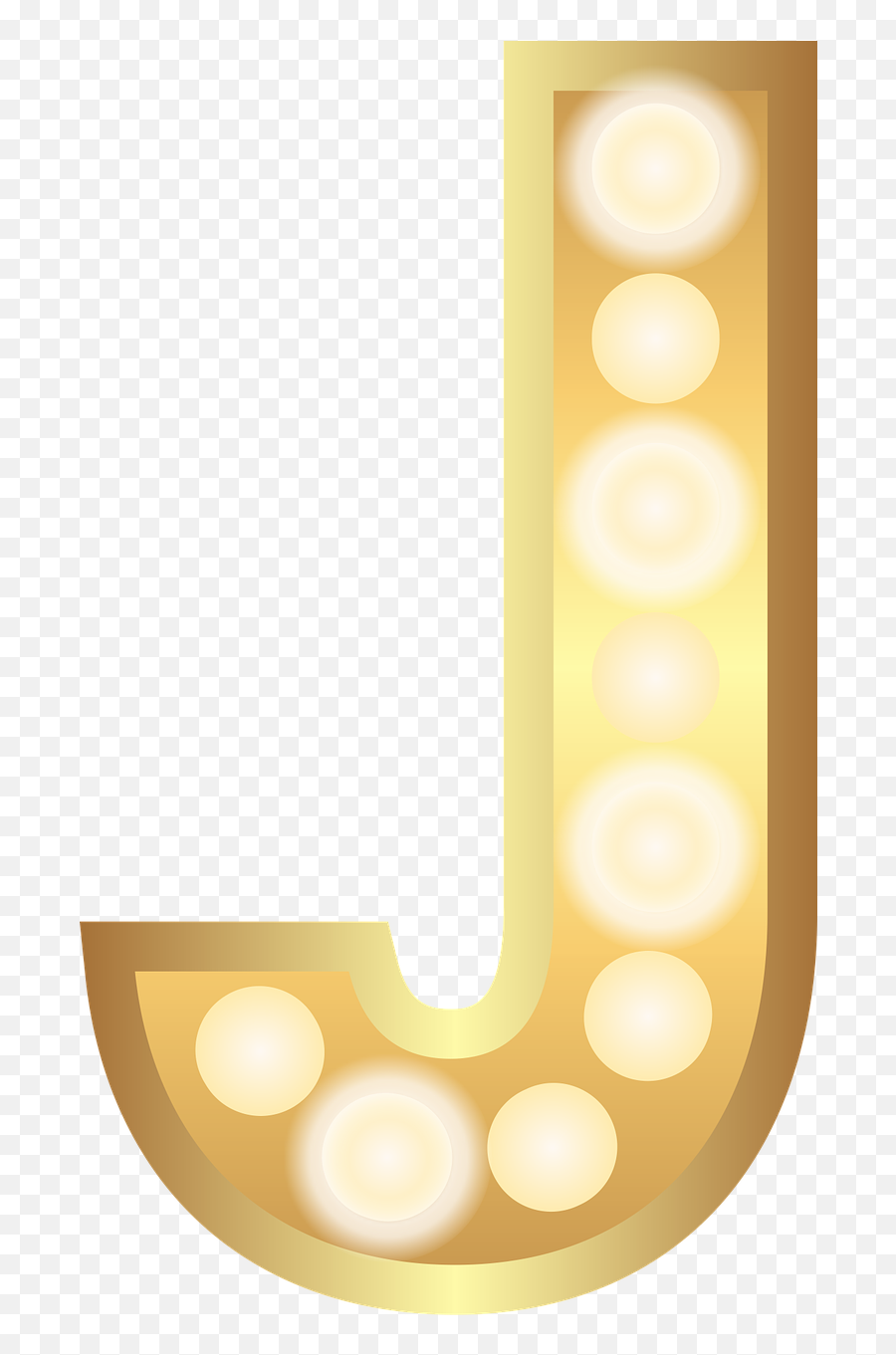 J Glamour Gold Lights Theater Letter - Circle Emoji,Peach And Eggplant Emoji