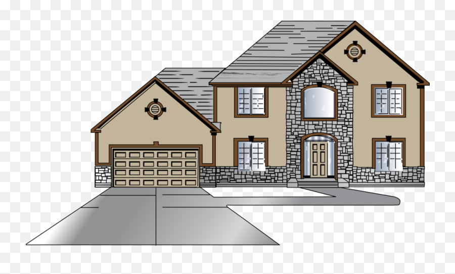 Clipart Houses Mansion Transparent - Two Story House Clipart Emoji,Mansion Emoji