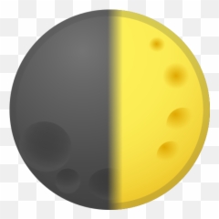 First Quarter Moon Emoji - Emoji Luna Cuarto Creciente,First Emoji