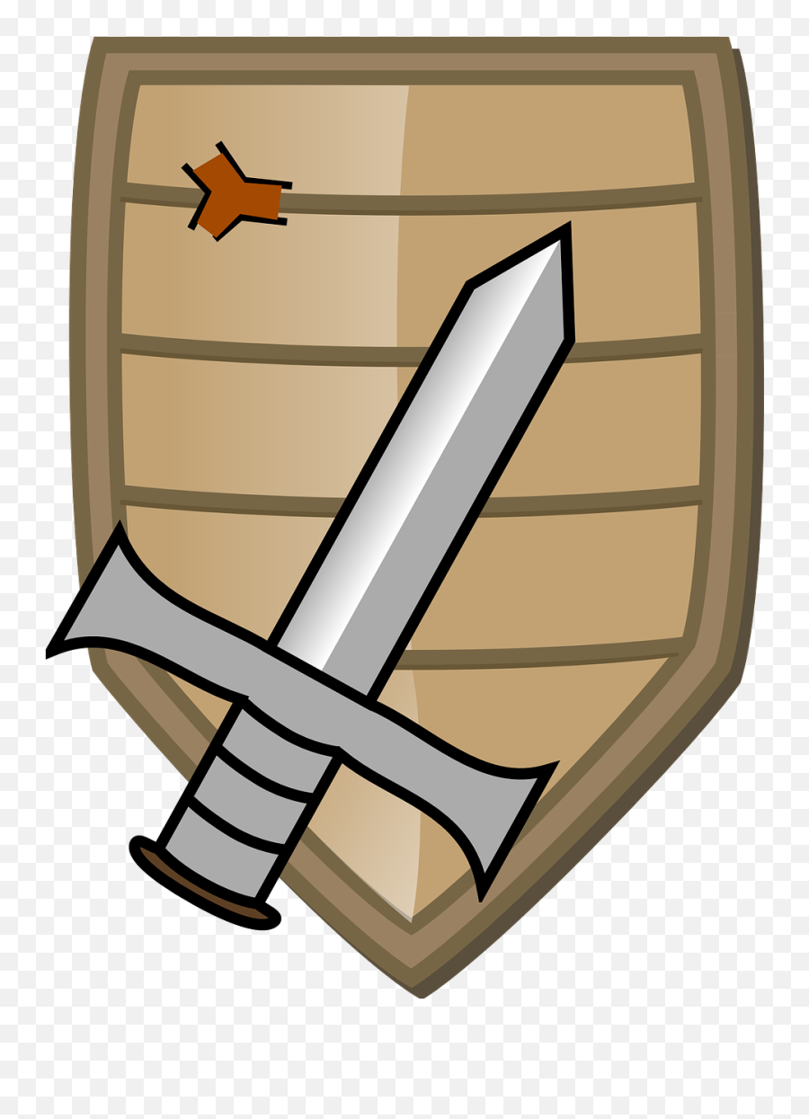 Sword Shield Knight Coat Of Arms - Shield Clipart Emoji,Sword And Shield Emoji