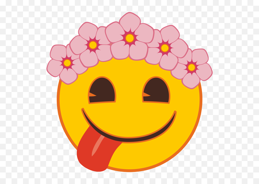 Emoji - Smiley,Flower Emoticon