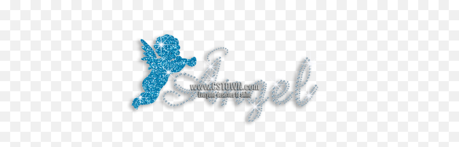 Cute Angel Iron - On Glitter Rhinestone Transfer Cstown Emblem Emoji,Angel Emoji Text