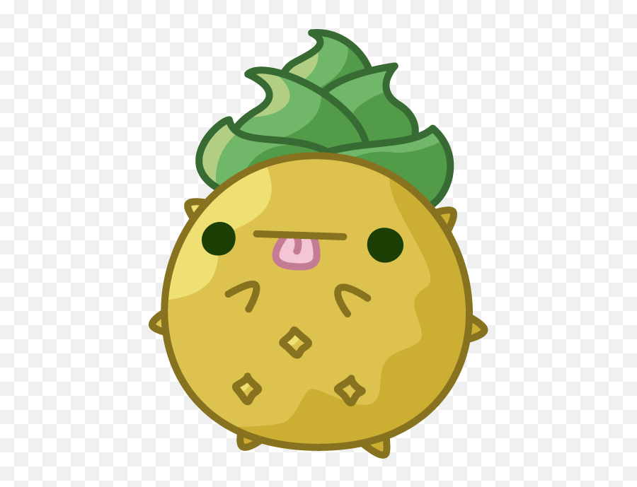 Pineapple Spoopy Spoopy - Aday Cartoon Emoji,Pineapple Emoticon