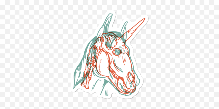 Unicorn Stickers Design By Humans - Stallion Emoji,Emoji Man Plus Horse