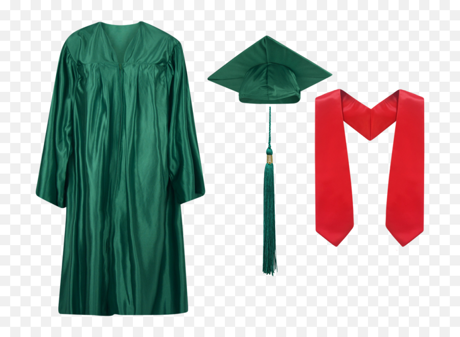 Graduation Cap Emoji Png - Transparent Gold Graduation Cap Transparent Green Graduation Gown,Emoji Gown