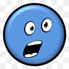 Fo Smiley Bleu Surpris - Émoticône Clipart Cartoon Fond Bleu Emoticon Emoji,Blue Sad Face Emoji