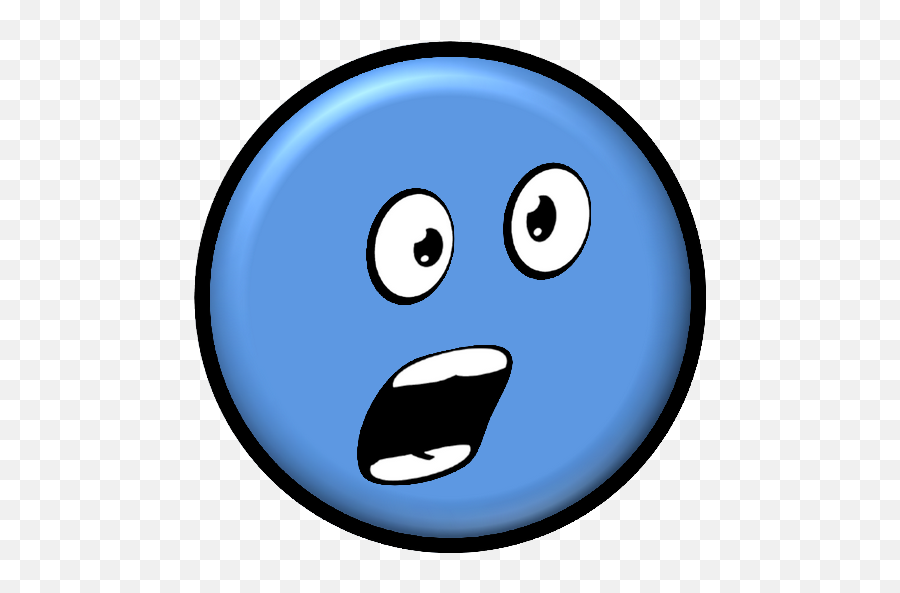 Fo Smiley Bleu Surpris - Émoticône Clipart Cartoon Fond Bleu Emoticon Emoji,Blue Sad Face Emoji