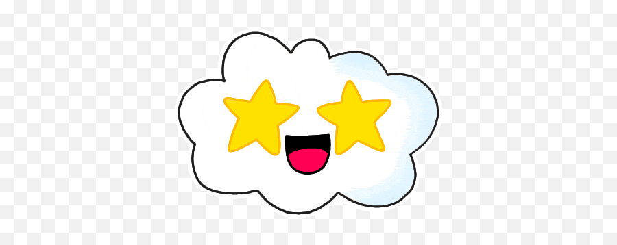 Cloud Emoji Sticker - Cloud Emoji Cute Discover U0026 Share Gifs Holdit Klistermærke Til Covers,Pride Emoji