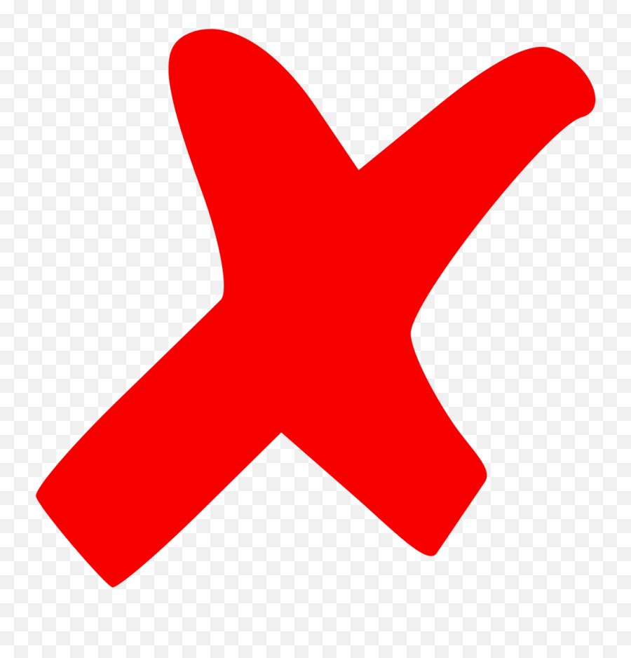 Red X - X Mark Png Emoji,B Emoji No Background