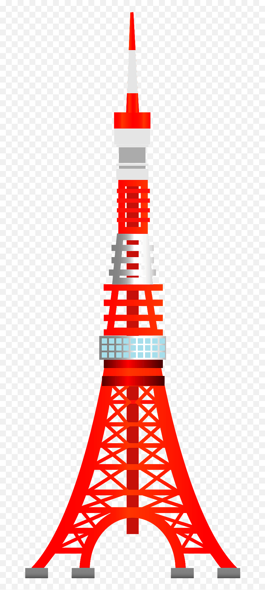 Red Tokyo Tower Clipart - Tokyo Tower Clipart Png Emoji,Tokyo Tower Emoji