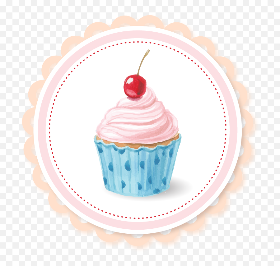 Cupcake Fruitcake Muffin - Watercolor Cupcake Emoji,Emoji Cupcakes