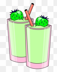 Strawberry Smoothie Vector Clip Art - Green Smoothie Clip Art Transparent Emoji,Smoothie Emoji