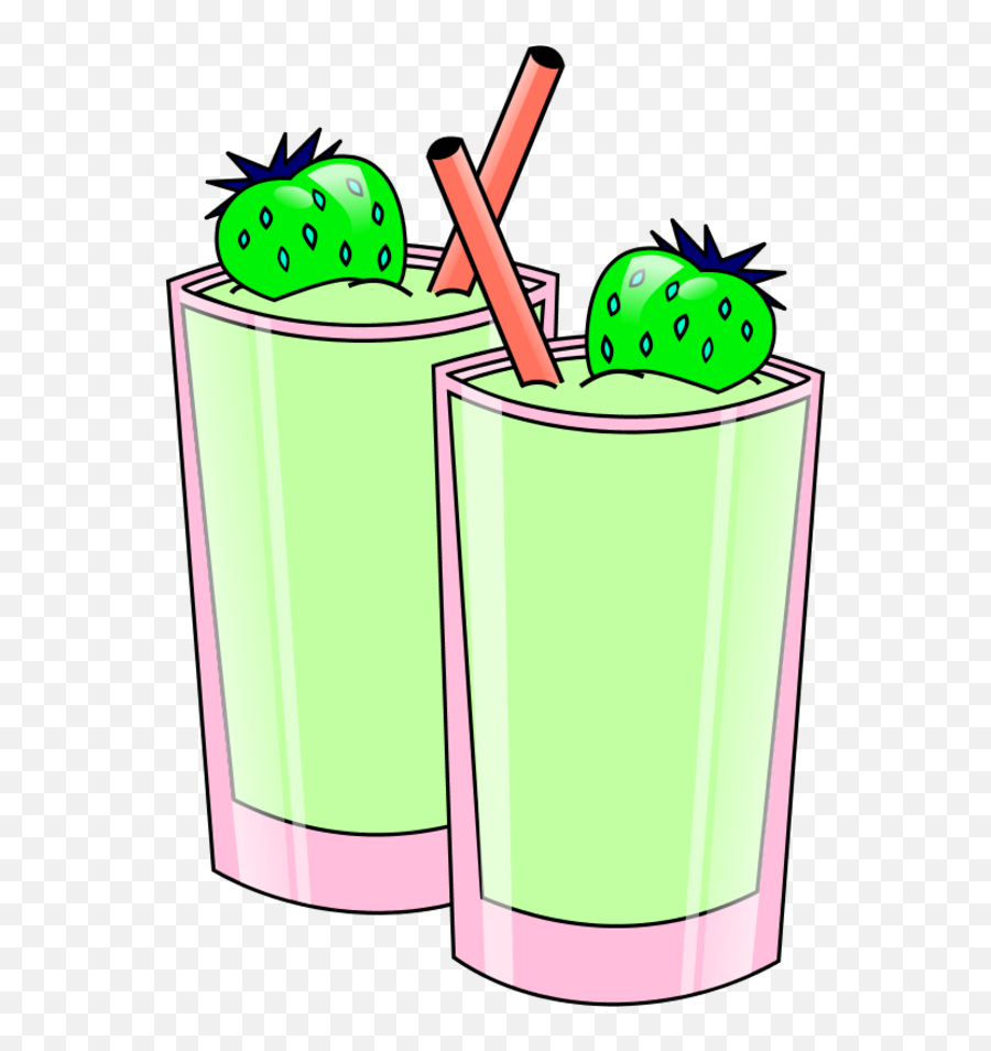 Strawberry Smoothie Vector Clip Art - Green Smoothie Clip Art Transparent Emoji,Smoothie Emoji
