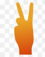 Peace Gesture Fingers Hand Free Vector - Gesto De Paz Png Emoji