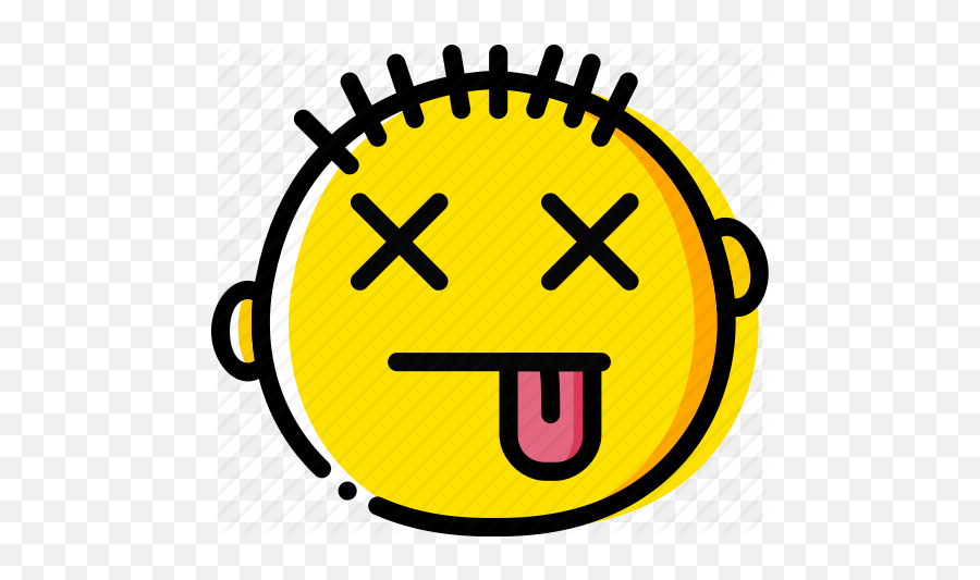 Dead Emoji Emoticon Face Icon - Icon Of Stunned,Dead Emoji Text