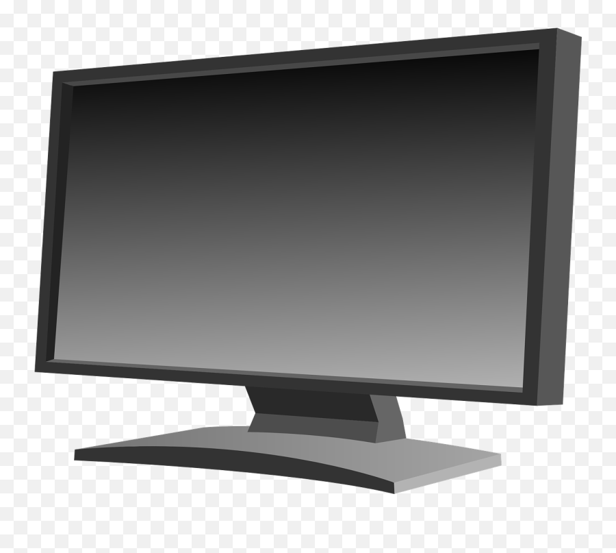 Computer Monitor Screen Blank Black - Flat Screen Monitor Png Emoji,Keyboard Emoticons List