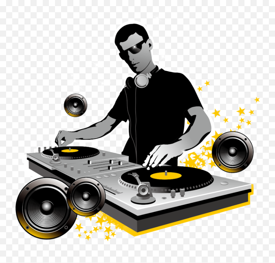 Disc Music Man People Party Nightclub - Disc Jockey Dj Png Emoji,Turntable Emoji