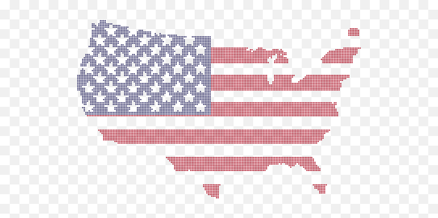 America Flag Map Dots - United States Map With Flag Emoji,American Flag Emoticon For Facebook