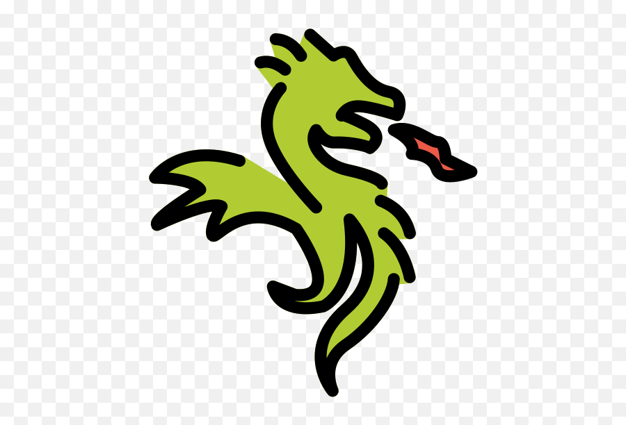 Dragon - Clip Art Emoji,Dragon Emoji