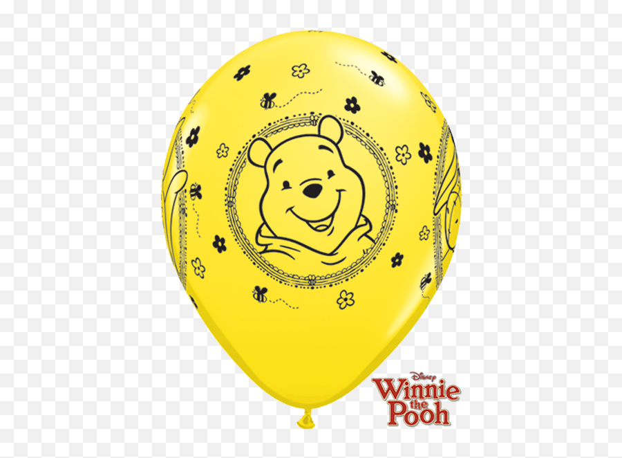 25 X 11 Winnie The Pooh Characters Assorted Qualatex Latex - Balloon Emoji,Emoji Pinatas