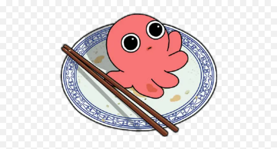 Seal Octy Food Stickers For Whatsapp - Cartoon Emoji,Chopsticks Emoji