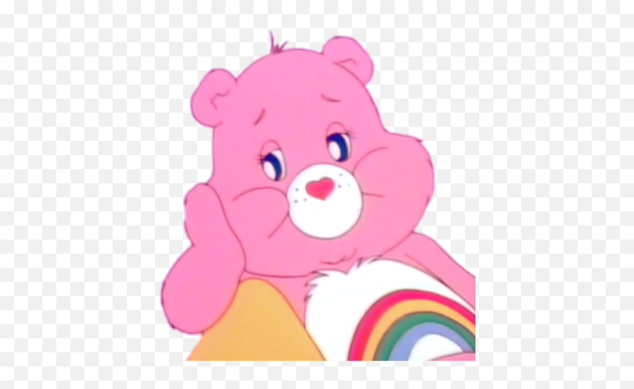 Carebears Carebear Pink Kawaii - Care Bear Aesthetic Transparent Emoji,Care Bear Emoji