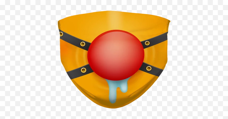 Emoji With Red Ball In Mouth - Shield,Nose Emoji