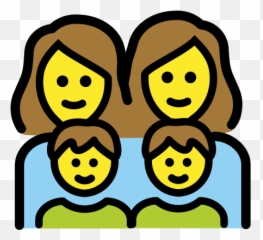 Family With Two Mothers And Two Sons - Man Woman Girl Boy Emoji,Family Emoji