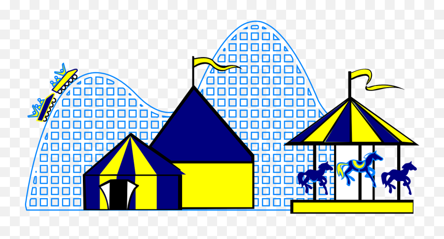Annual Fair Vanity Fair Tents Caroussel Marry - Carnival Ride Clipart Emoji,Roller Coaster Emoji