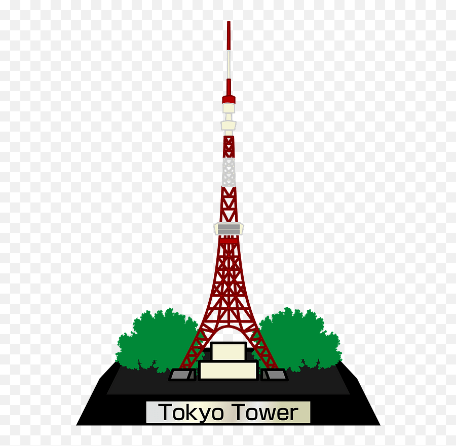 Model Of The Red Tokyo Tower Clipart - Transparent Tokyo Tower Png Emoji,Tokyo Tower Emoji