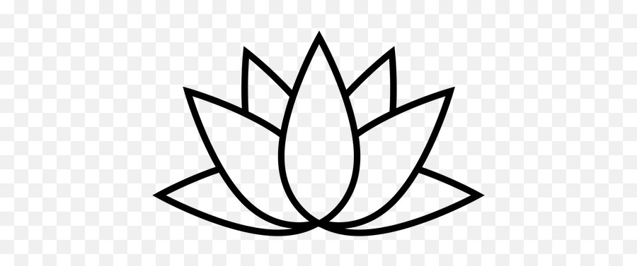 Lotus Flower Outline Icon - Transparent Lotus Flower Outline Emoji,Lotus Flower Emoji