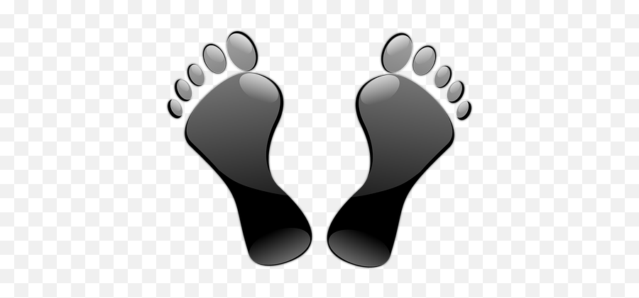 Feet Toes Footprints Black - Black Foot Emoji,Feet Emoji