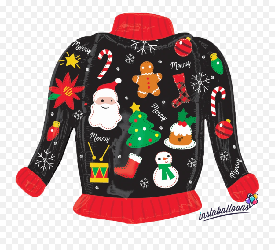 Giant Ugly Christmas Sweater Balloon 31 - Ugly Sweater Balloon Emoji,Emoji Christmas Sweater