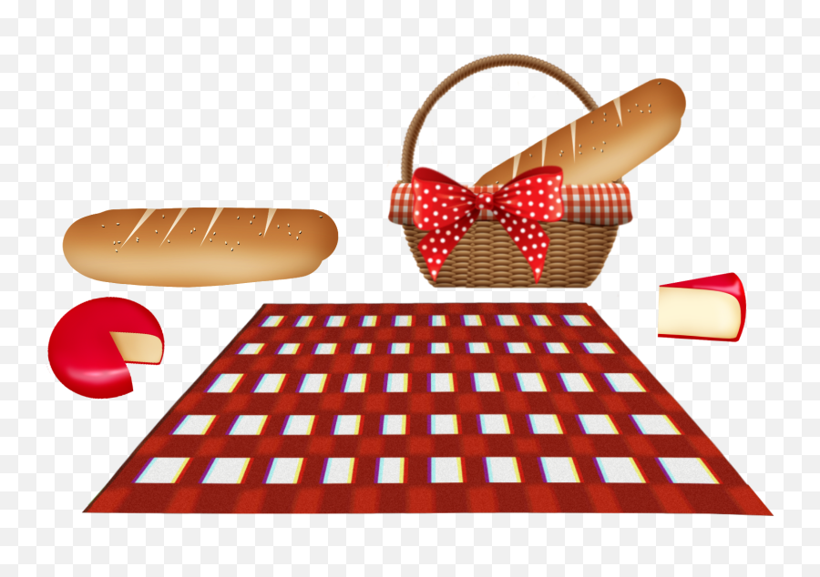 Basket Frenchbread Cheese Tablecloth - Clip Art Emoji,French Bread Emoji