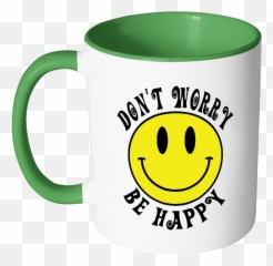 Retro Dont Worry Be Happy Smiley Face - Mug Emoji
