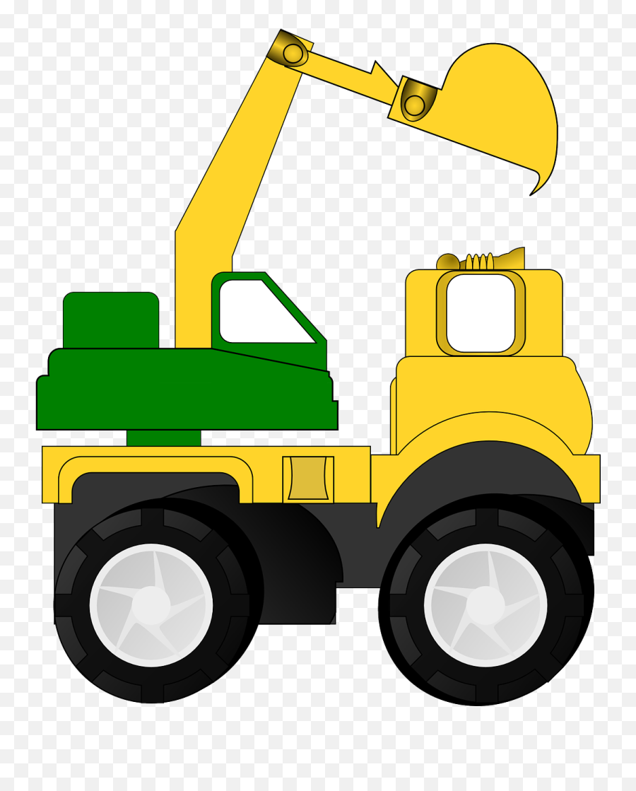 Backhoe Excavator Dredger Dipper Car - Digger Clipart Emoji,Car Swimming Emoji