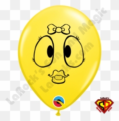 5 Inch Round Emoji Girl - Smiley