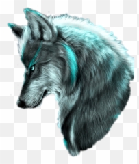 Wolf - Silver With Blue Eyes Emoji