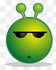 Alien Smiley Huh - Smiley Alien Emoji,Huh Emoji