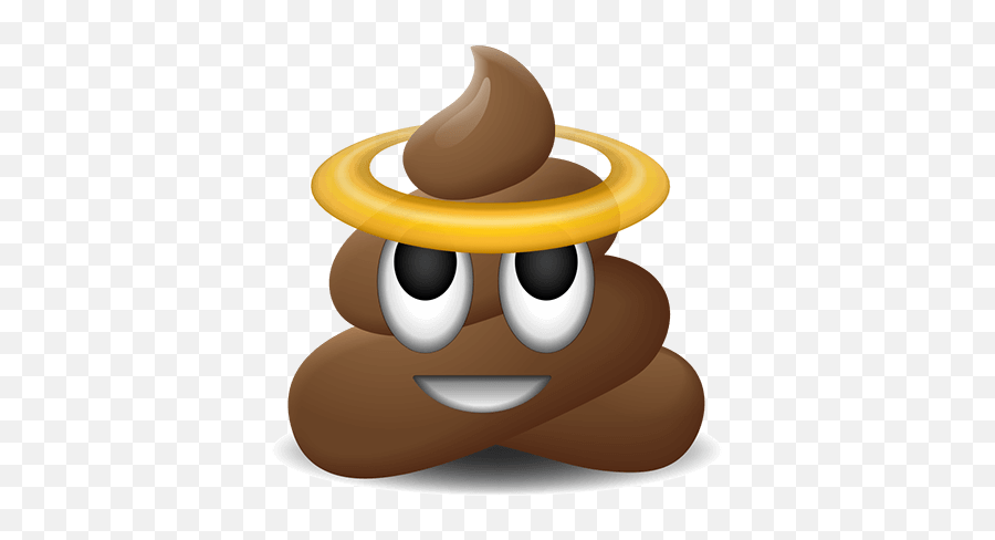 Poop Emoji Stickers Messages Sticker - 1 Poop With A Halo Holy Shit,Emoji Messages
