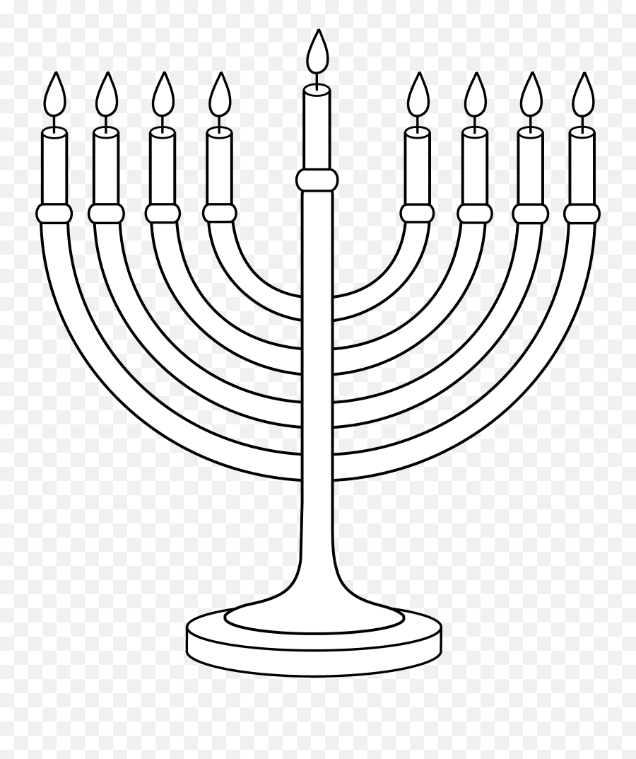 Candlestick Drawing Kandila Transparent Png Clipart Free - Menorah Clipart Black And White Emoji,Hanukkah Emojis