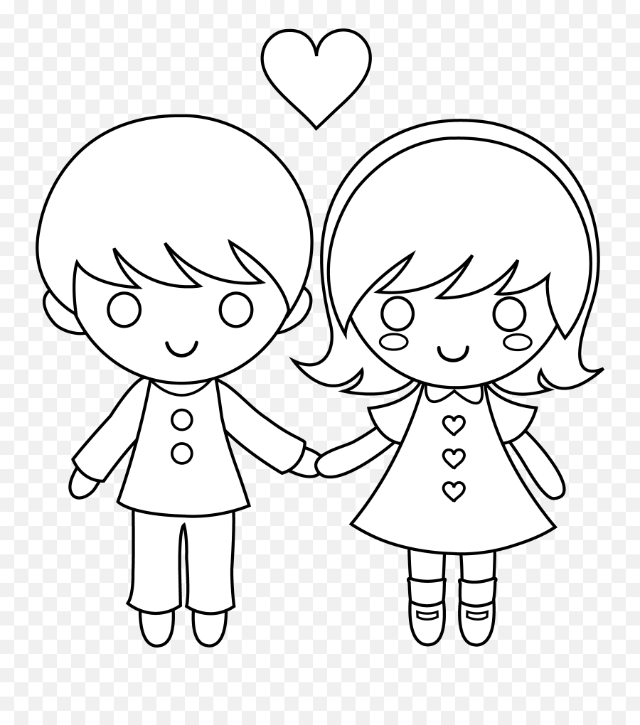 Couple Holding Hands Png - Girls And Boy Colouring Pages Emoji,Holding Hands Emoticon