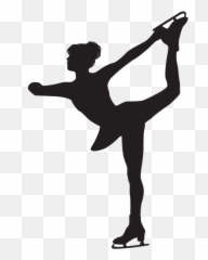 Download Figure Skating Woman Silhouette Png Clip Art - Skater Emoji