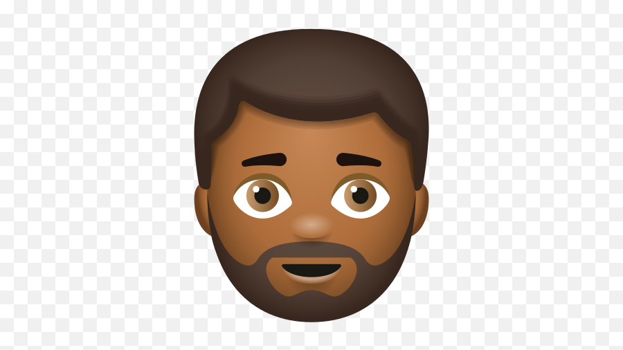 Man With Beard Medium Dark Skin Tone Icon - Human Skin Color Emoji,Man Raising Hand Emoji