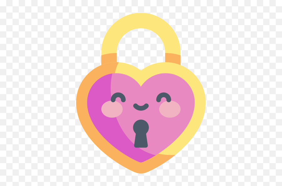 Padlock - Free Valentines Day Icons Girly Emoji,Pink Heart Emoji Copy And Paste