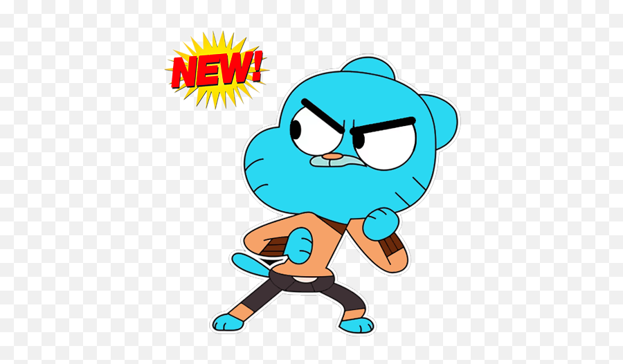 Wastickerapps Gumbal Cartoons Stickers - The Amazing World Of Gumball Emoji,Gumball Emoji